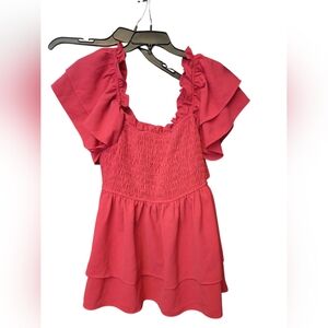 BiBi Pink Ruffled Blouse